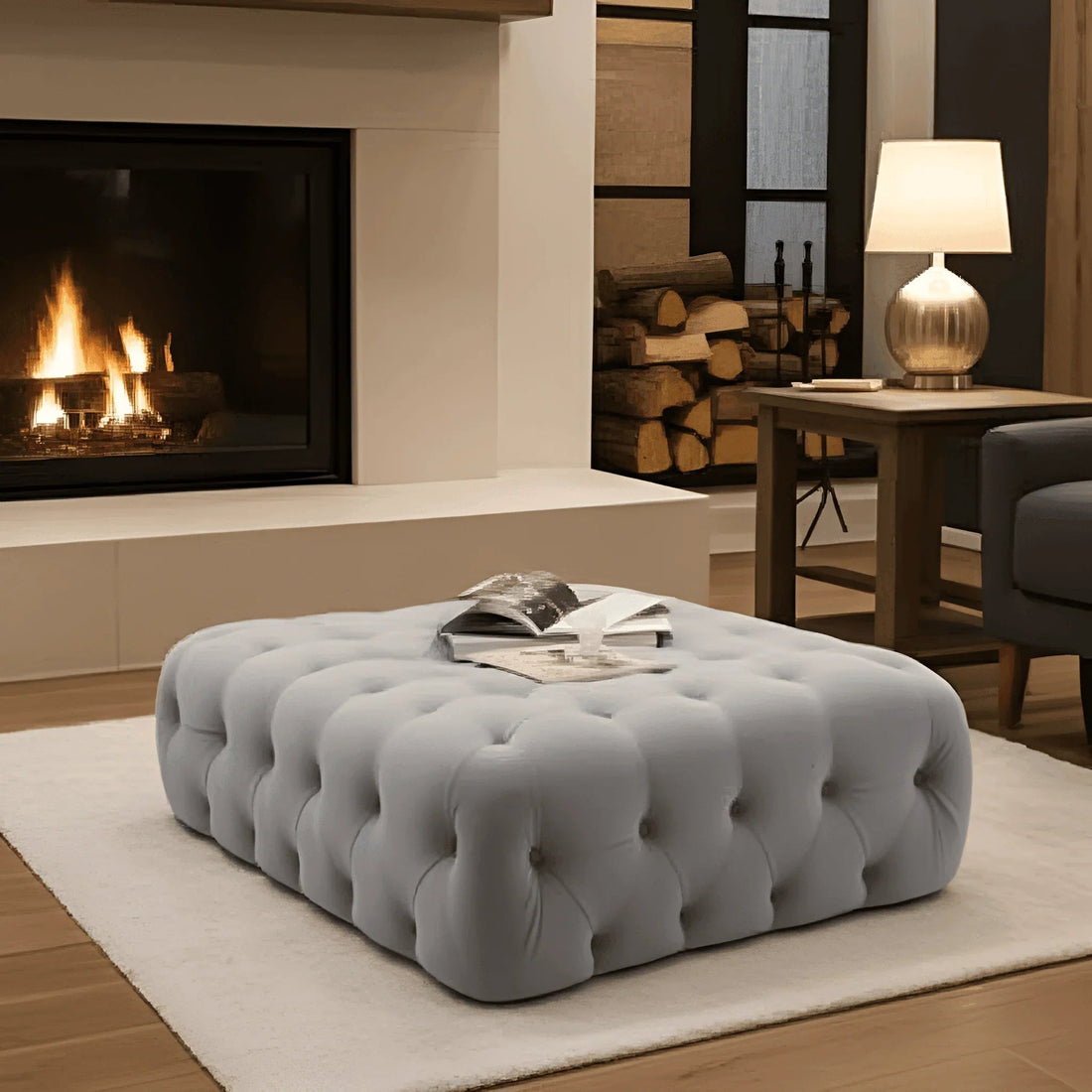Elora Panel-Lined Upholstered TV Bed Frame - Modern Fabric Bed | UK Beds Direct