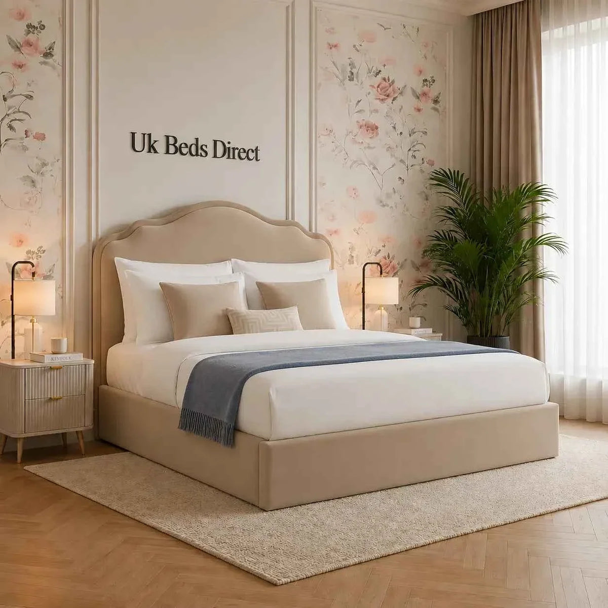 Amara Luxury Fabric Bed Frame | UK Beds Direct