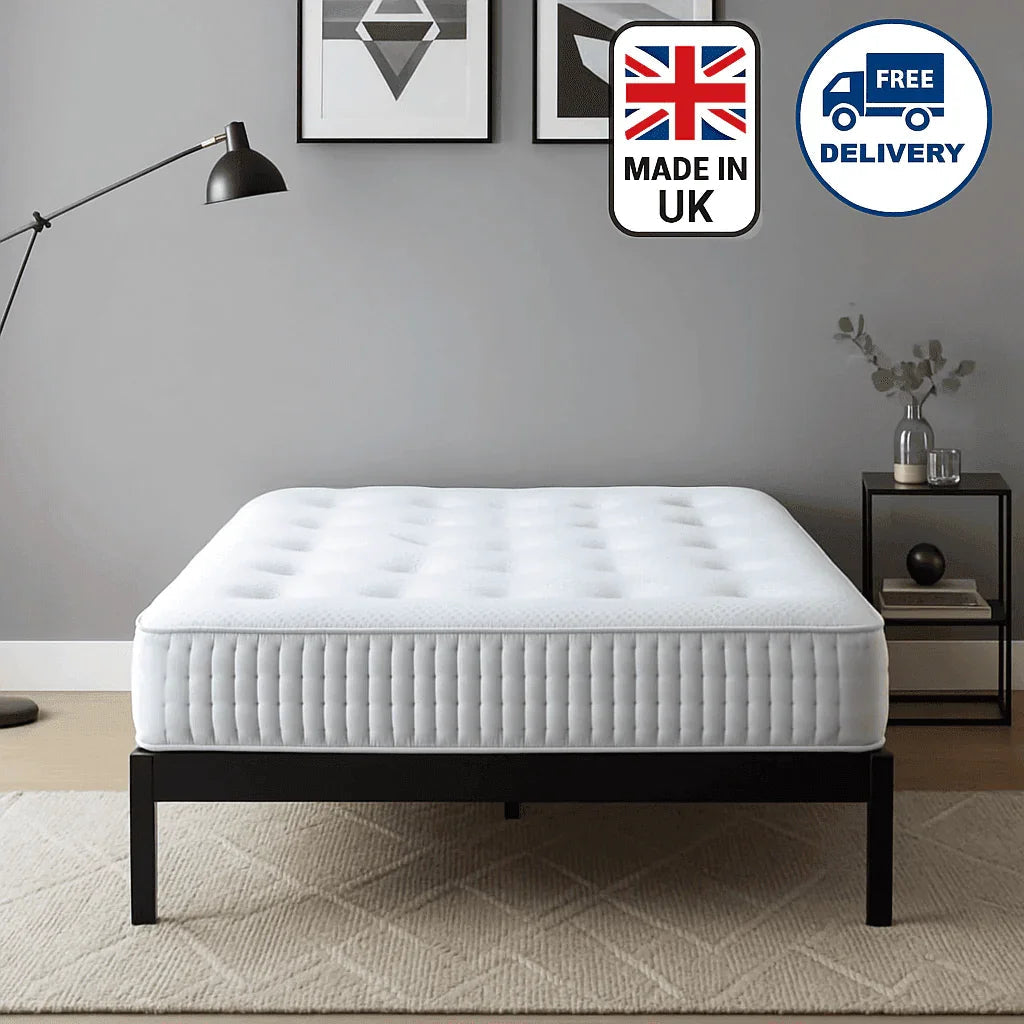 The Oulton Bed Frame: Hand-Tufted UK Design