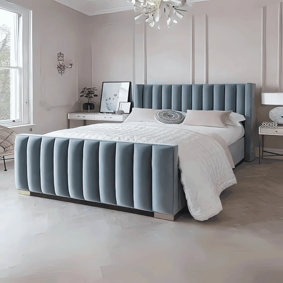 Rayna Panel Lined Tv Bed