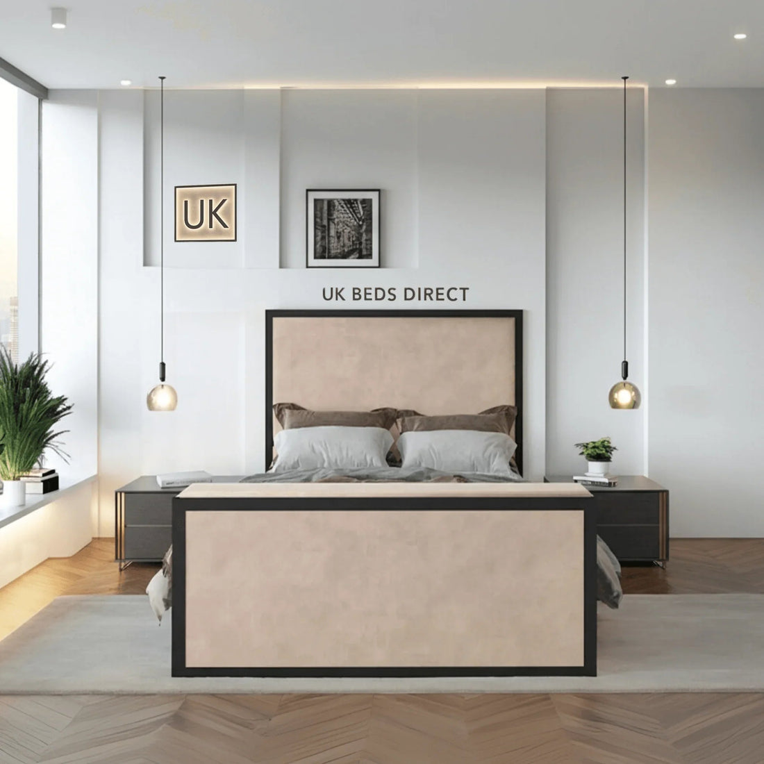 The Oulton Bed Frame: Hand-Tufted UK Design