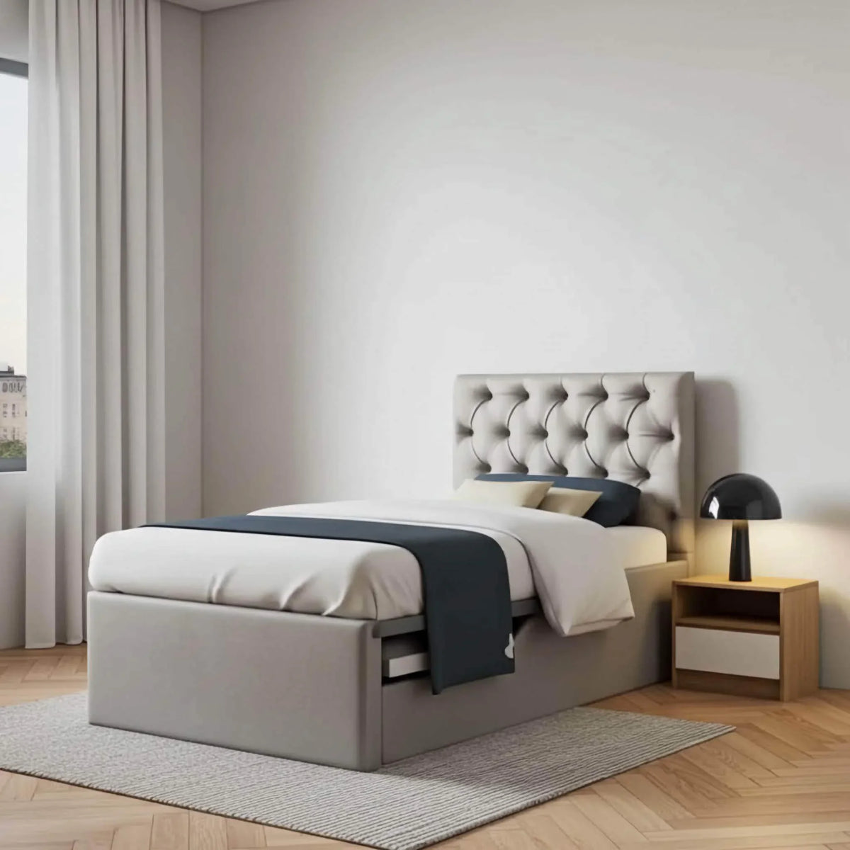 Carlos Kids Ottoman Bed With Safety Rail
