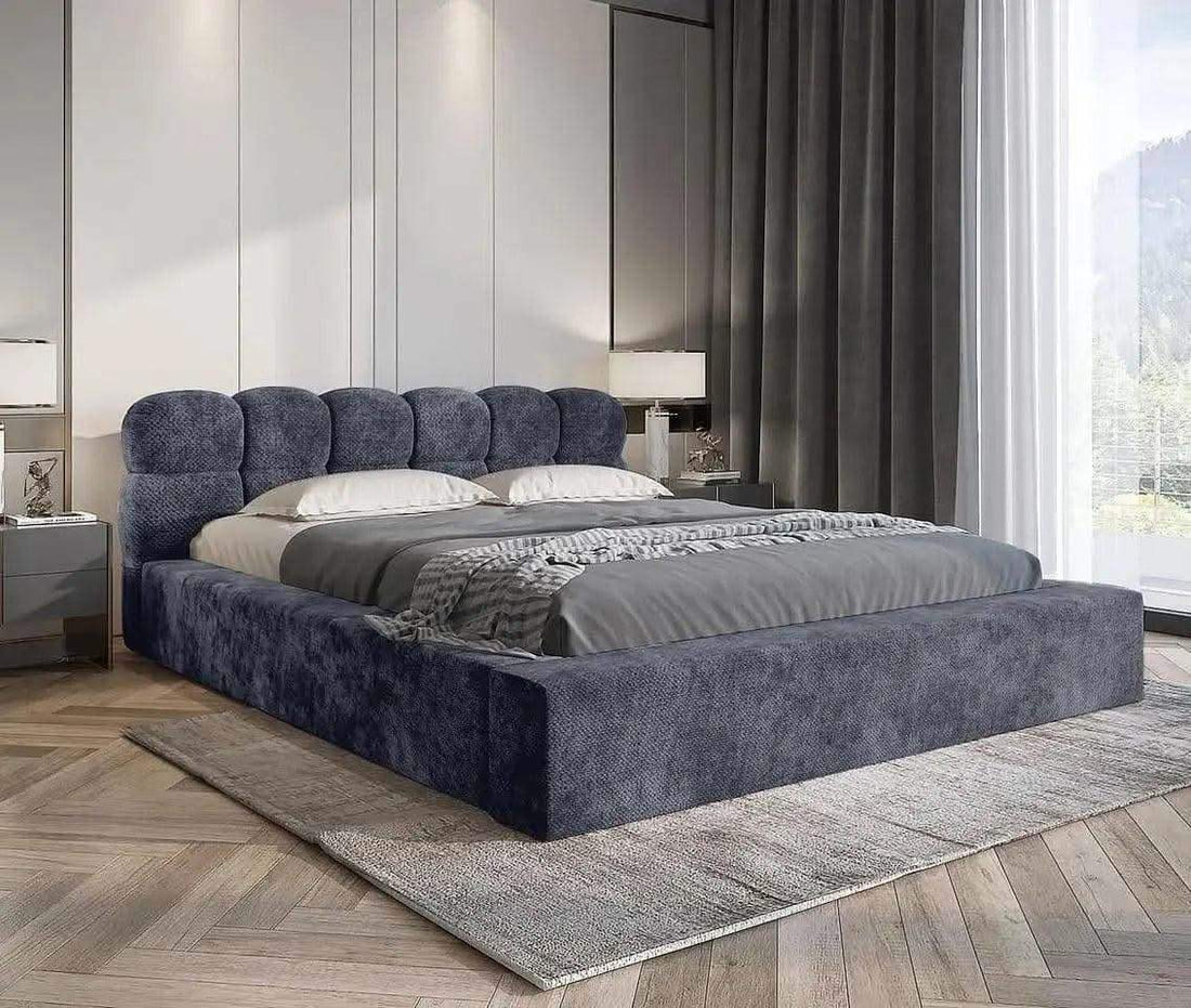 Alexandra 'High Base' Ambassador Bed Frame UK – Luxury Upholstered Bed | UK Beds Direct