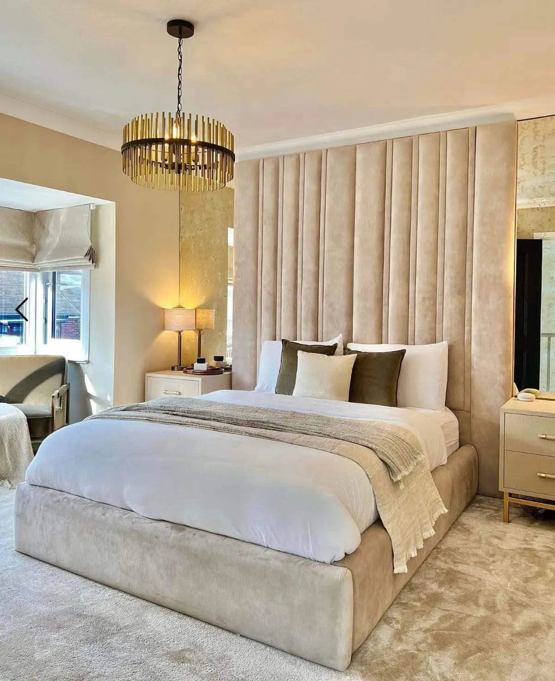 Mirage Royal – Mirrored Upholstered Soft Velvet Bed Frame | Luxury UK Design
