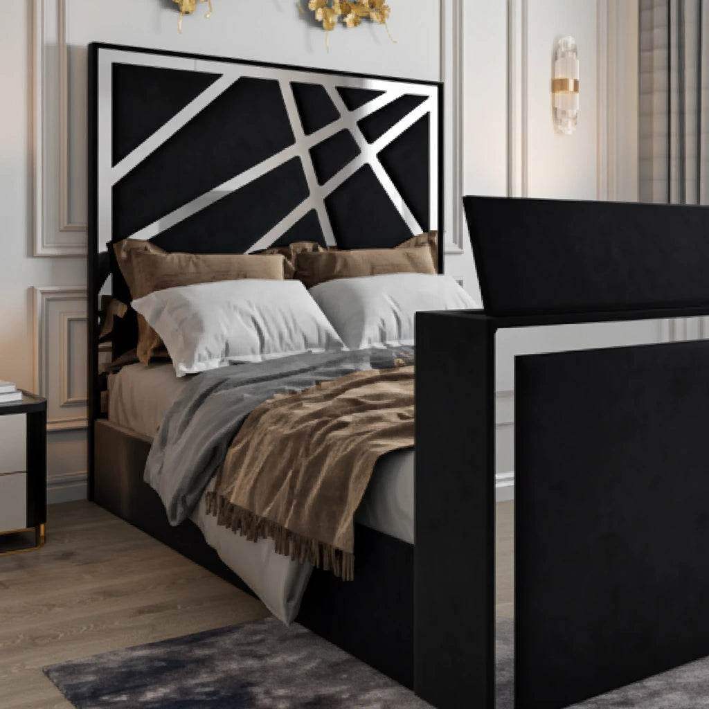 Valencia Luxe TV Bed Frame with Optional Storage & Remote-Controlled Lift | UK Beds Direct - UK Beds Direct ltd
