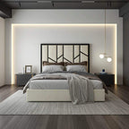 Elora Panel-Lined Upholstered Bed Frame – Modern Fabric Bed | UK Beds Direct - UK Beds Direct ltd