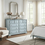 Pine Wooden Wardrobe 6 + 4 Long Chests of Drawers – Stylish & Spacious Drawer Storage - UK Beds Direct ltd