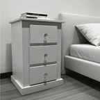 Aylesbury Mid Oak 3 Drawer Bedside Cabinet – Solid FSC-Certified Wood, Assembled - UK Beds Direct ltd