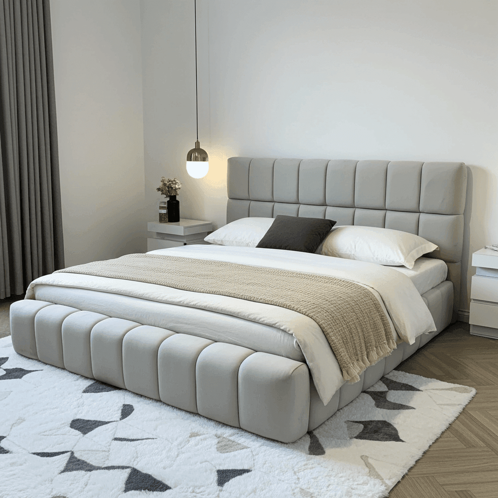 2025 Cube Ambassador Bed Frame – Bespoke Upholstered Bed - UK Beds Direct ltd