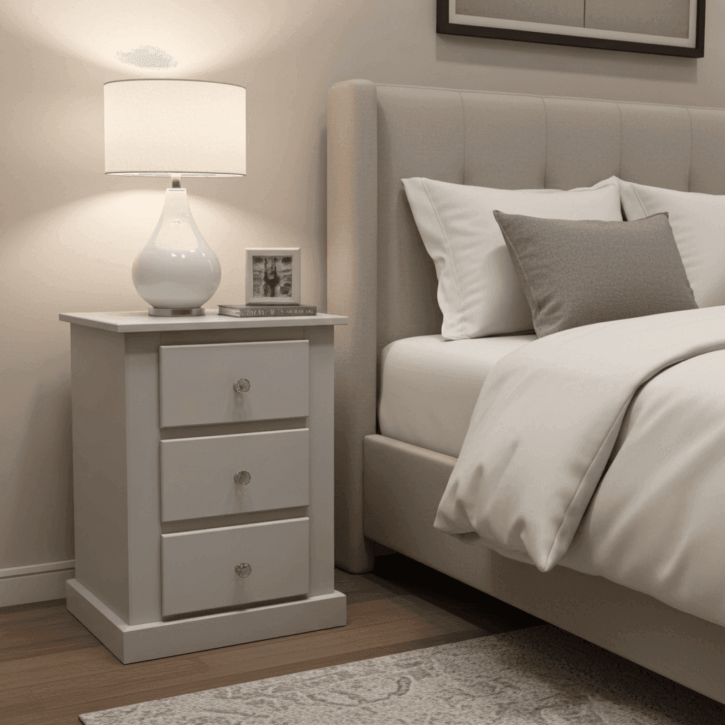 Aylesbury Mid Oak 3 Drawer Bedside Cabinet – Solid FSC-Certified Wood, Assembled - UK Beds Direct ltd