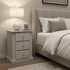 Aylesbury Mid Oak 3 Drawer Bedside Cabinet – Solid FSC-Certified Wood, Assembled - UK Beds Direct ltd