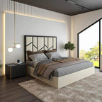 Elora Panel-Lined Upholstered Bed Frame – Modern Fabric Bed | UK Beds Direct - UK Beds Direct ltd