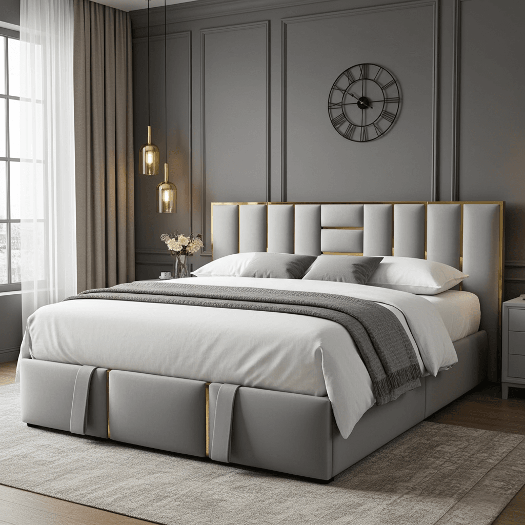 Aurora Luxe Upholstered Bed Frame - UK Beds Direct ltd
