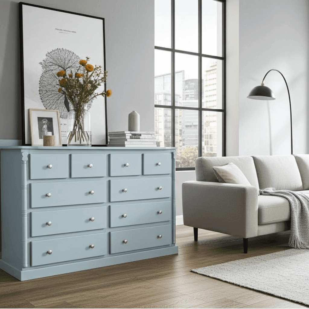 Pine Wooden Wardrobe 6 + 4 Long Chests of Drawers – Stylish & Spacious Drawer Storage - UK Beds Direct ltd