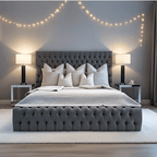 Luxeaire Ambassador Bed Frame UK – Luxury Upholstered Bed with Storage Options - UK Beds Direct ltd
