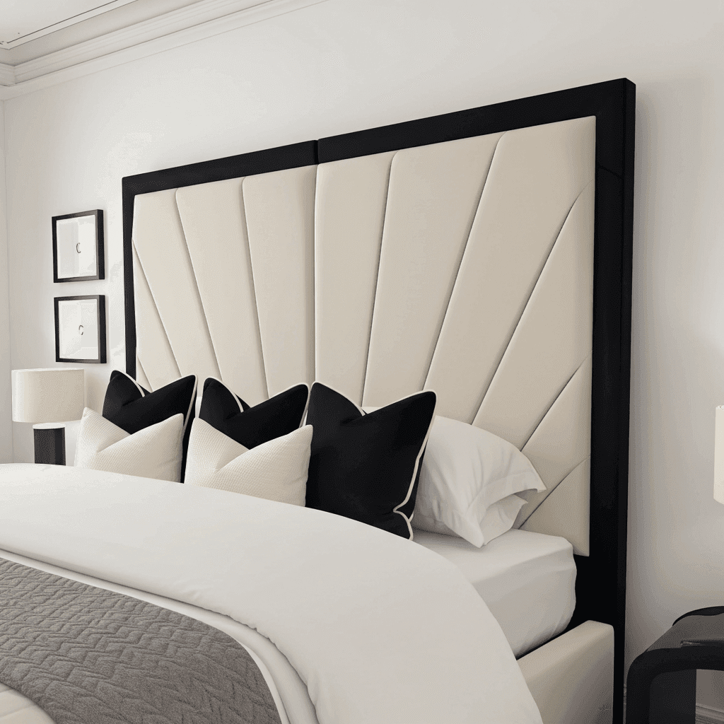 Sunrise Bed Frame – Handmade UK Bed with Floor-Standing Headboard - UK Beds Direct ltd