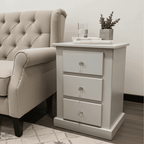 Aylesbury Mid Oak 3 Drawer Bedside Cabinet – Solid FSC-Certified Wood, Assembled - UK Beds Direct ltd