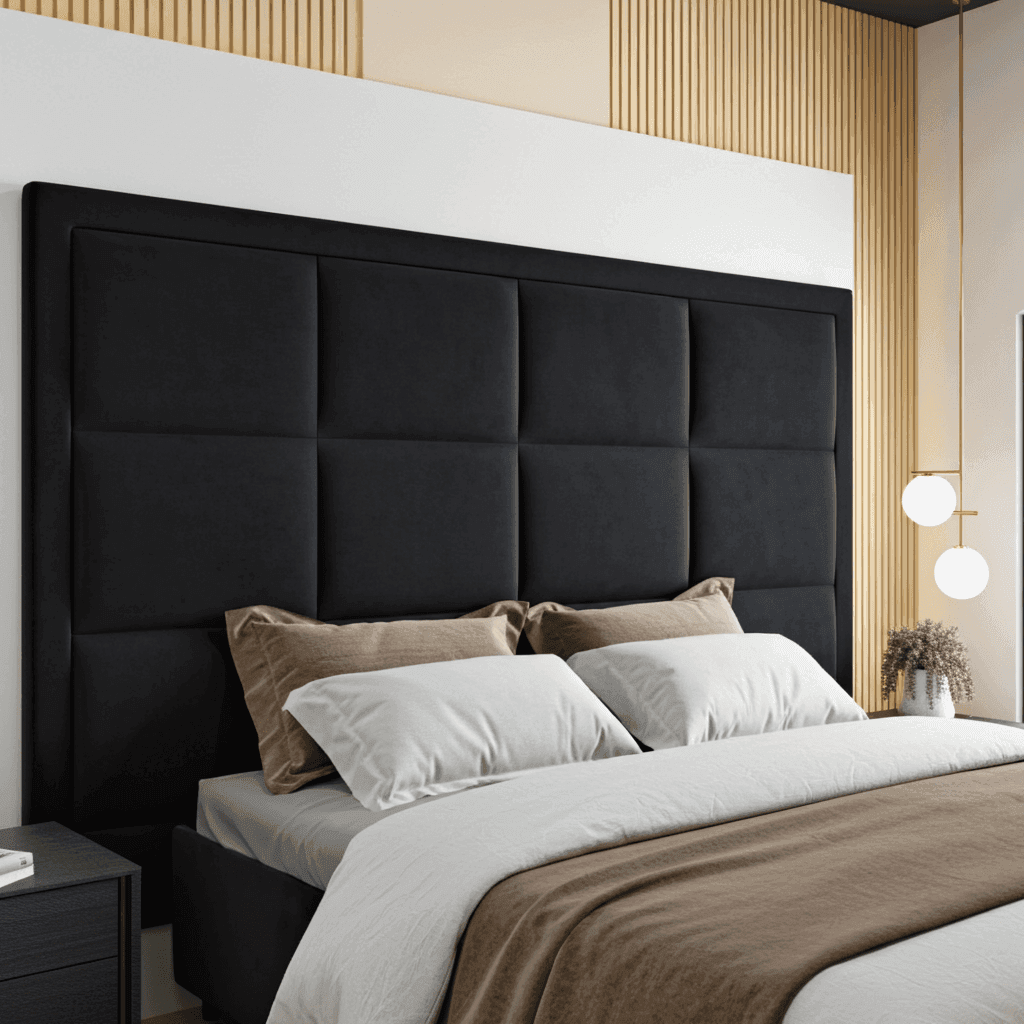 Nero Tufted Upholstered TV Bed in Black with Integrated TV Lift – UK Beds Direct