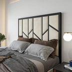 Elora Panel-Lined Upholstered TV Bed Frame - Modern Fabric Bed | UK Beds Direct - UK Beds Direct ltd