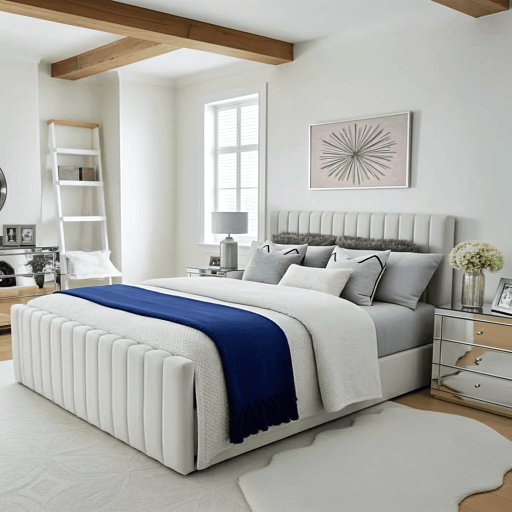 Francis Italian Modern Chesterfield Bed Frame - UK Beds Direct ltd