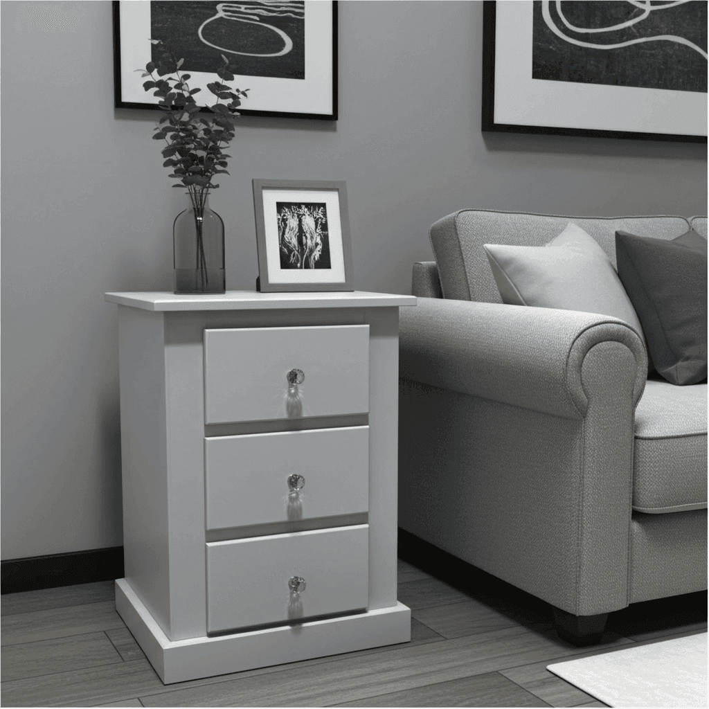 Aylesbury Mid Oak 3 Drawer Bedside Cabinet – Solid FSC-Certified Wood, Assembled - UK Beds Direct ltd