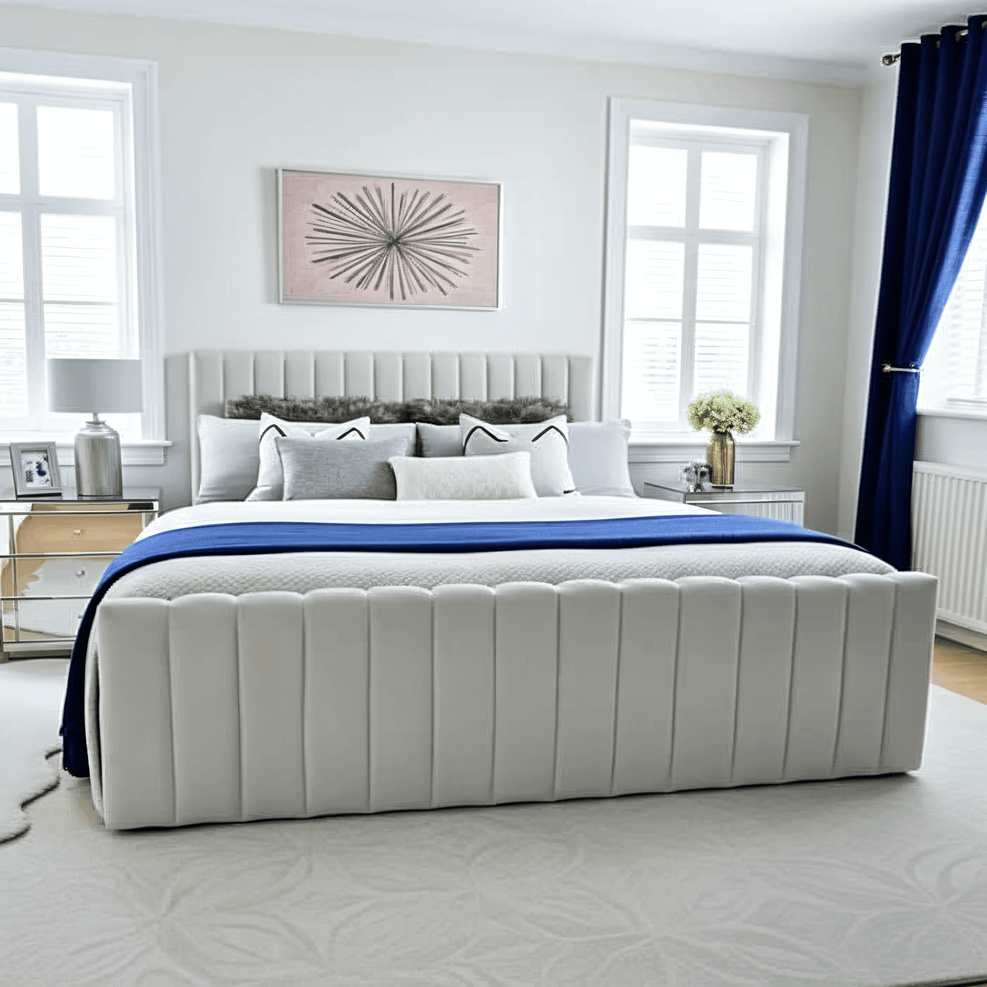 Francis Italian Modern Chesterfield Bed Frame - UK Beds Direct ltd