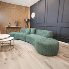 Miami Curved Cinema Boucle Sofa - UK Beds Direct ltd