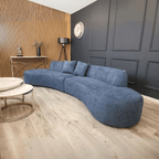 Miami Curved Cinema Boucle Sofa - UK Beds Direct ltd