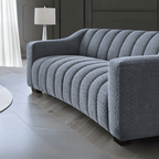 Aluxo Astoria 3 Seater Sofa in Iron Boucle Fabric - UK Beds Direct ltd