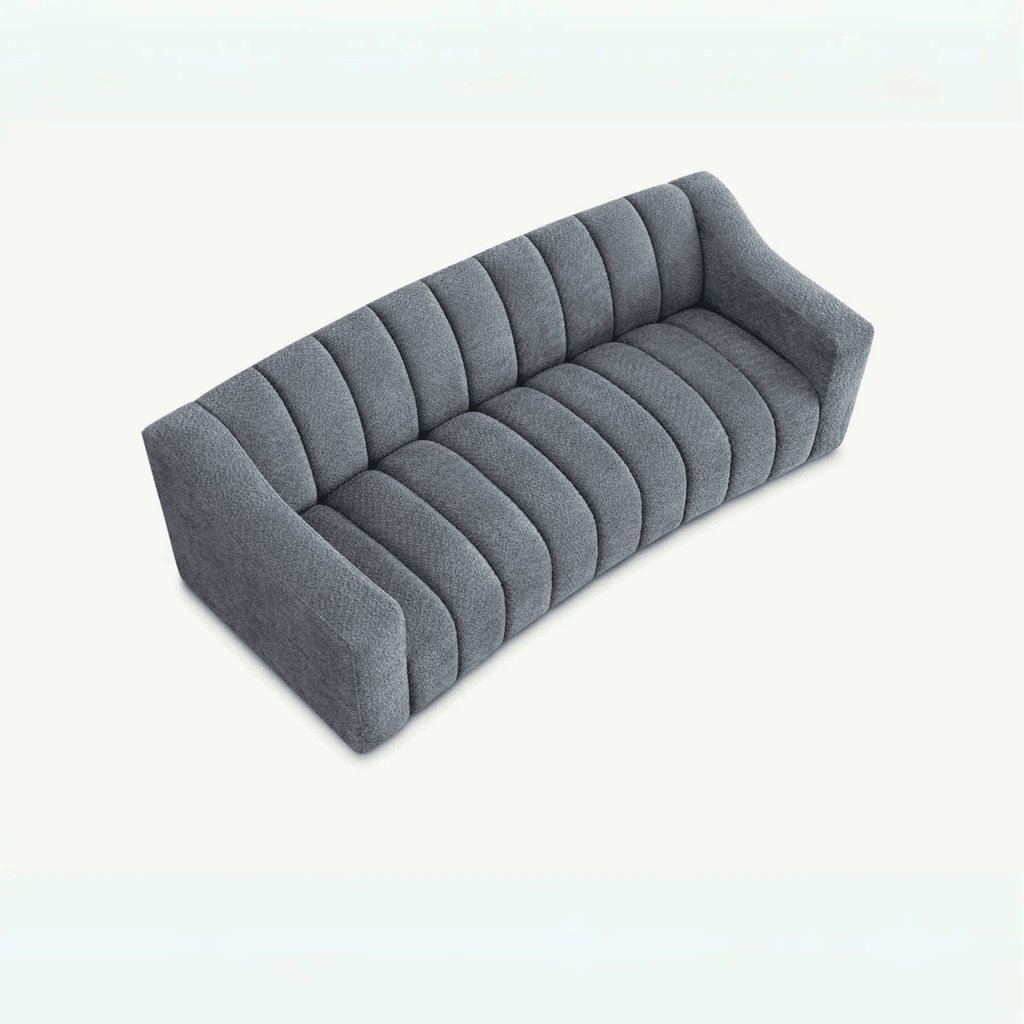 Aluxo Astoria 3 Seater Sofa in Iron Boucle Fabric - UK Beds Direct ltd