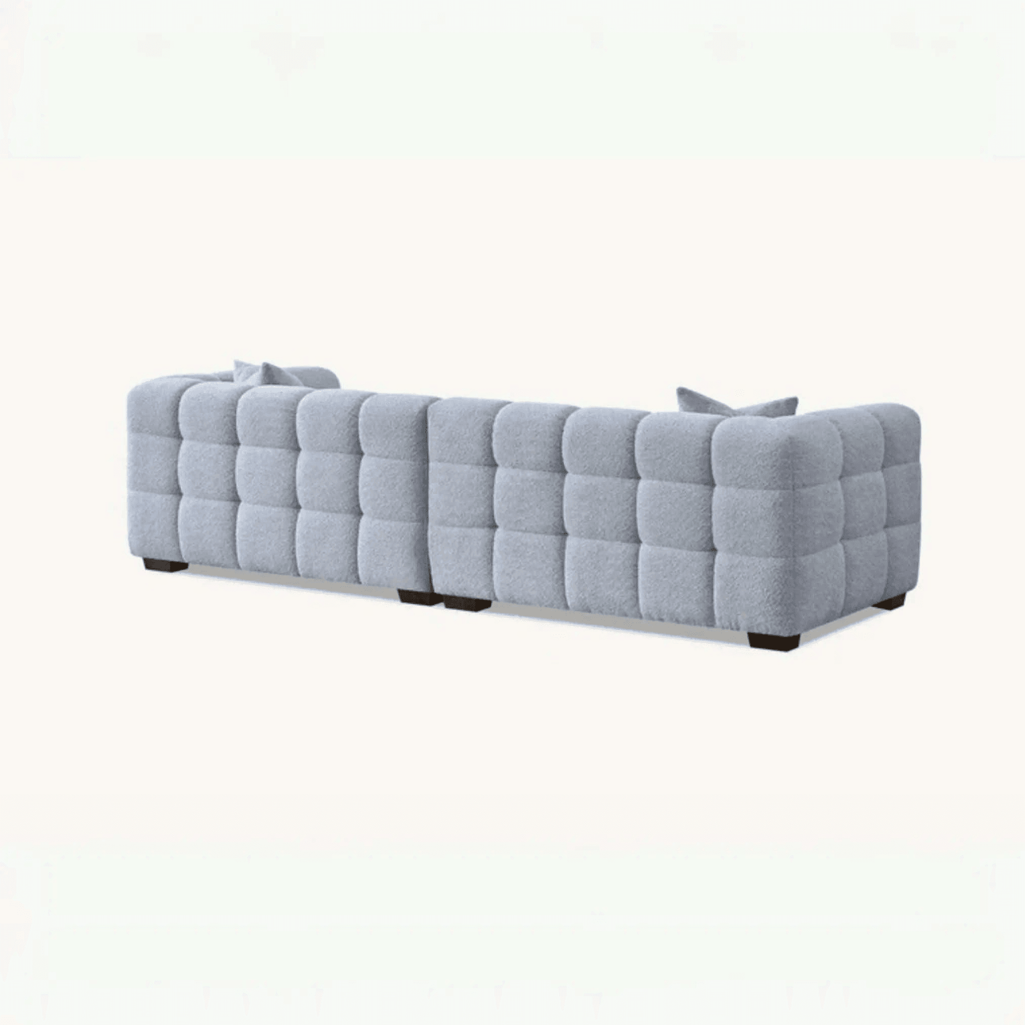 Aluxo Tribeca Sofa in Pearl Bouclé Fabric - UK Beds Direct ltd