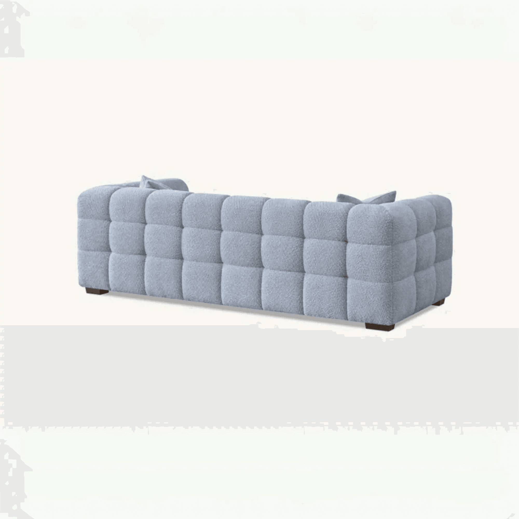 Aluxo Tribeca Sofa in Pearl Bouclé Fabric - UK Beds Direct ltd