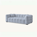 Aluxo Tribeca Sofa in Pearl Bouclé Fabric - UK Beds Direct ltd