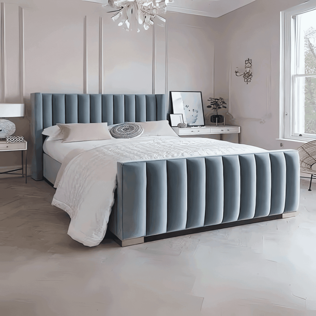 Quebec Wingback Bed Frame From UK Bespoke - UK Beds Direct ltd