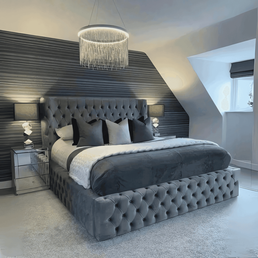 Eikko Wingback Bed frame UK - UK Beds Direct ltd