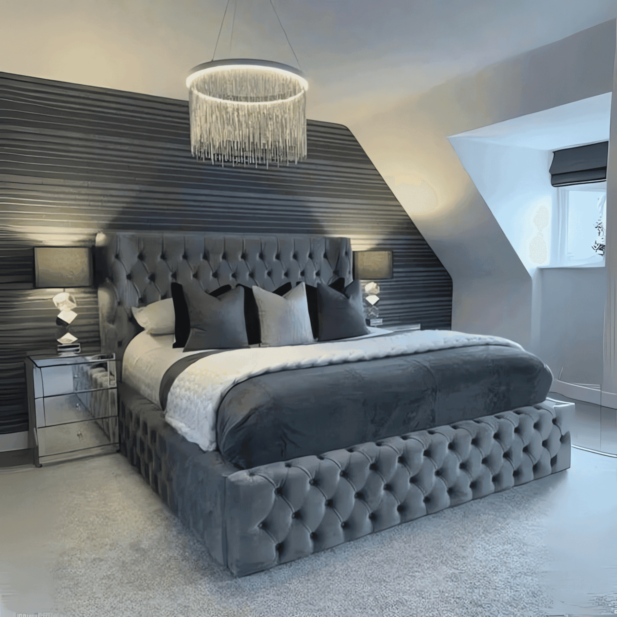 Eikko Wingback Bed frame UK - UK Beds Direct ltd