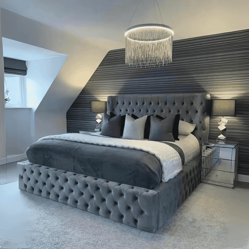 Eikko Wingback Bed frame UK - UK Beds Direct ltd