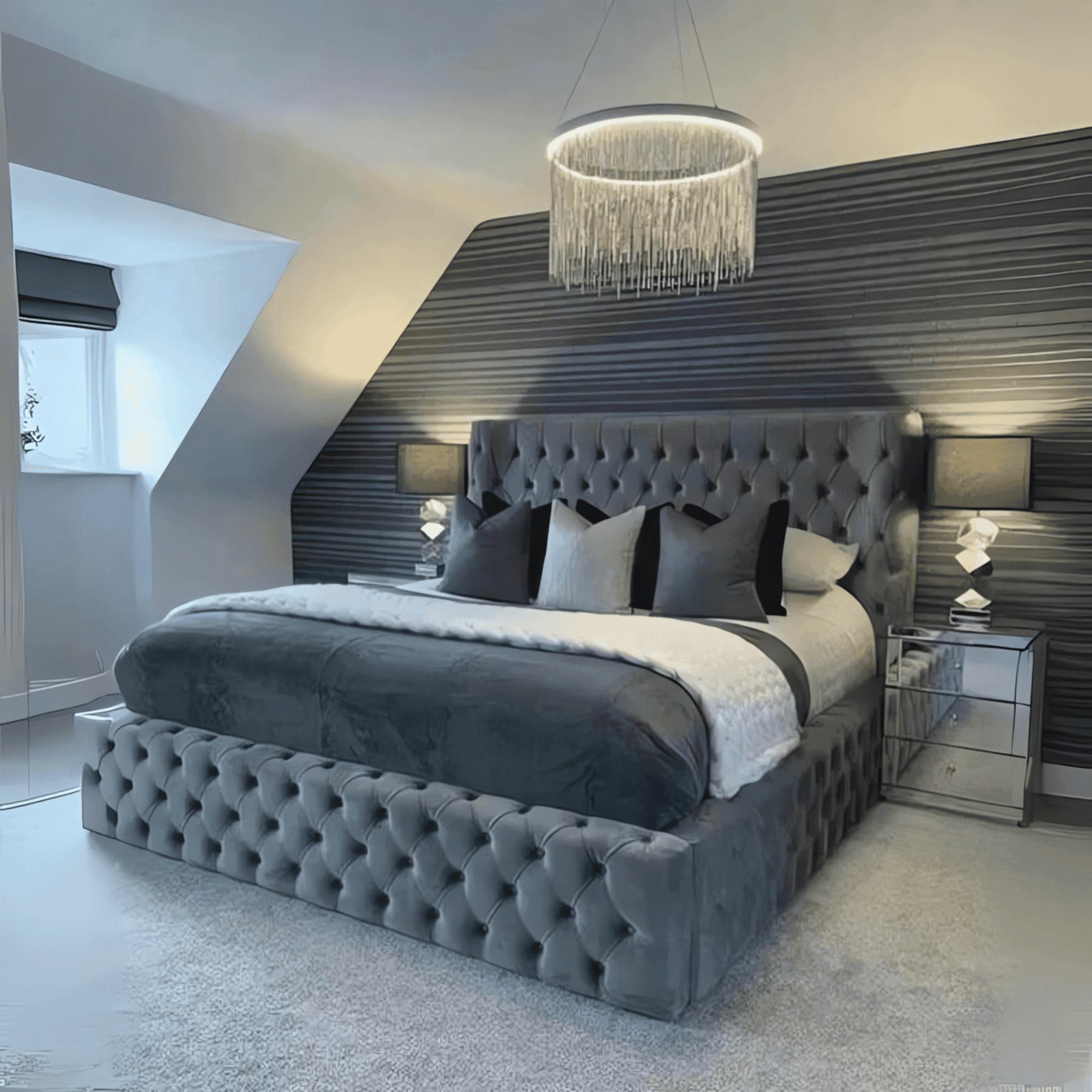 Eikko Wingback Bed frame UK - UK Beds Direct ltd