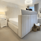 Rayna Panel Lined Tv Bed - UK Beds Direct ltd