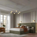 Grace Wide Panel Bed-Luxury Upholstered Bed with Storage Options - UK Beds Direct ltd