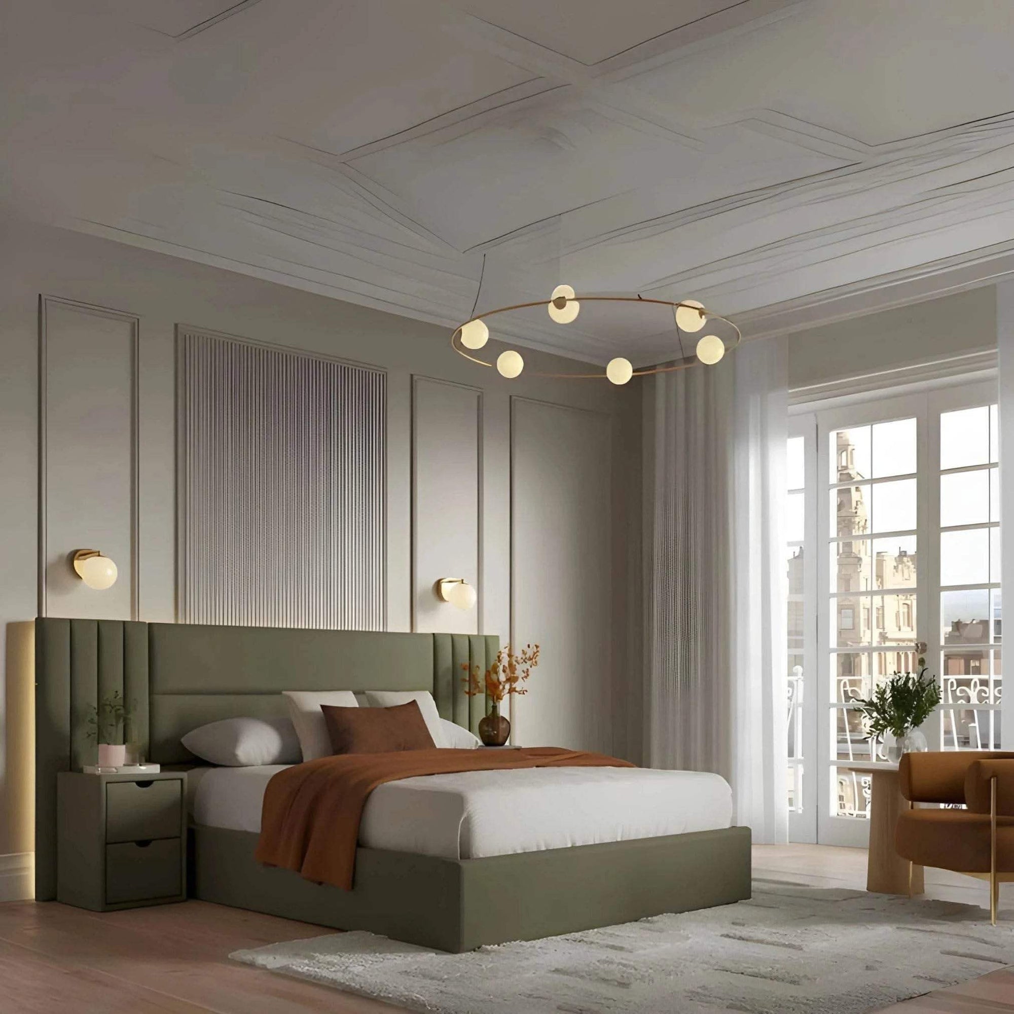 Grace Wide Panel Bed-Luxury Upholstered Bed with Storage Options - UK Beds Direct ltd