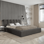 Elia Luxury Ambassador Bed – Upholstered Panel Bed with Ottoman Storage - UK Beds Direct ltd