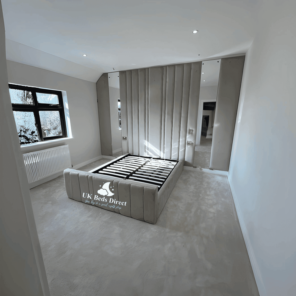 Vienna Wall Panel Bed – Bespoke Upholstered Bed Frame with Installation - UK Beds Direct ltd