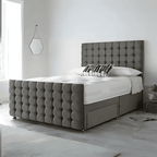 Monaco Divan Bed-Tailored Finish with Matching Headboard - UK Beds Direct ltd