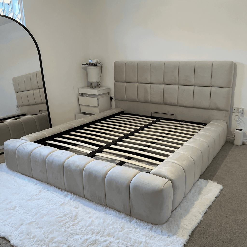 2025 Cube Ambassador Bed Frame – Bespoke Upholstered Bed - UK Beds Direct ltd