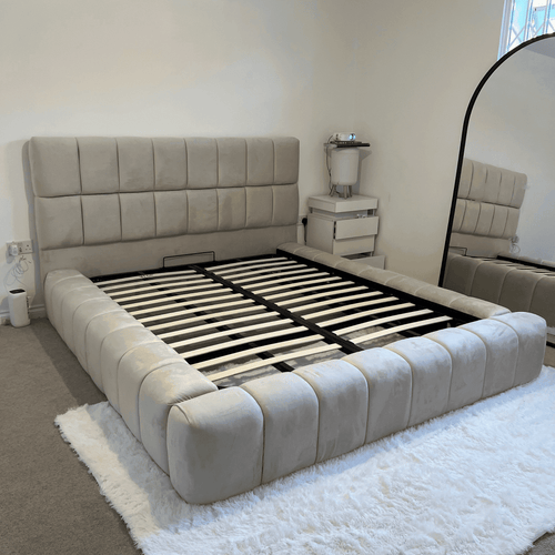 2025 Cube Ambassador Bed Frame – Bespoke Upholstered Bed - UK Beds Direct ltd