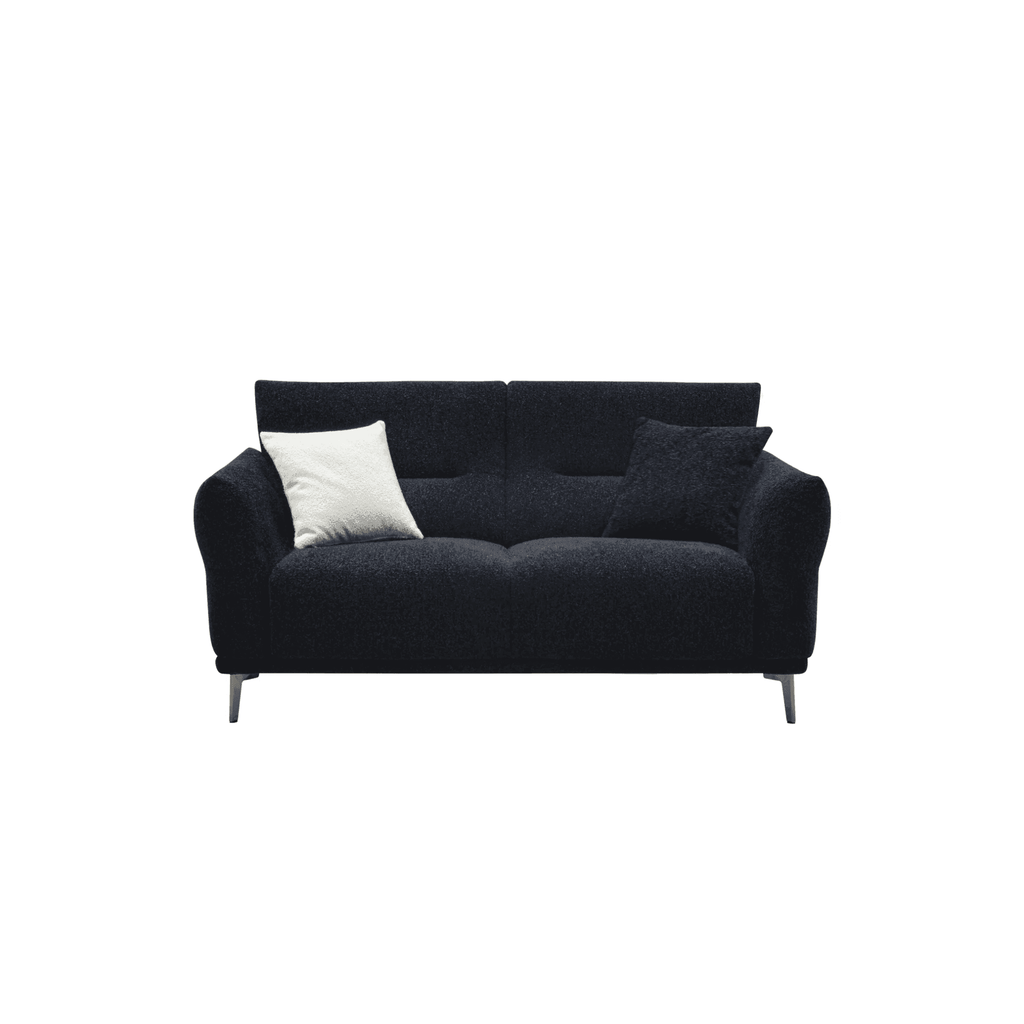 Aluxo Albany Sofa Range in Black Lux Boucle Fabric - UK Beds Direct ltd