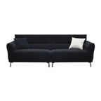 Aluxo Albany Sofa Range in Black Lux Boucle Fabric - UK Beds Direct ltd