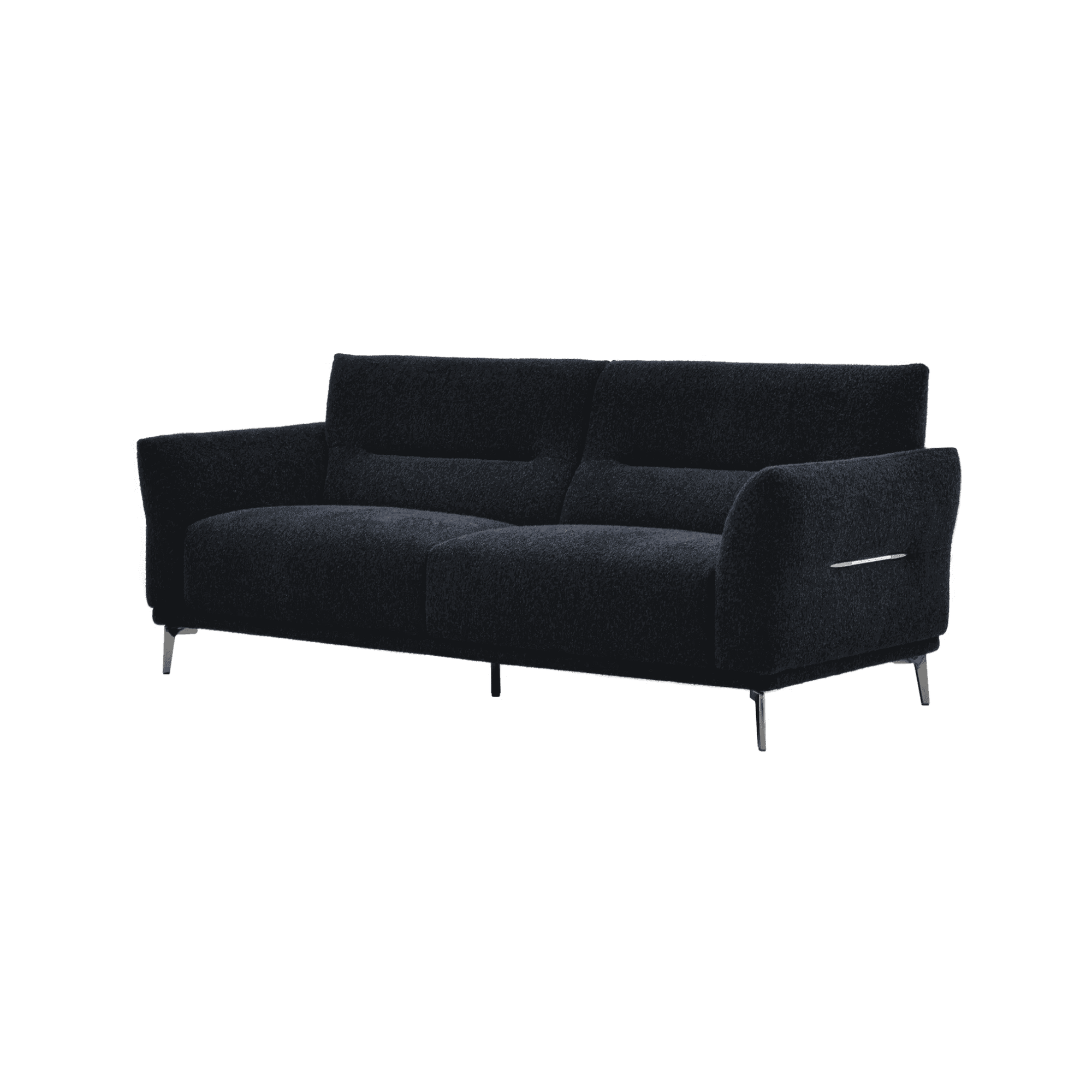 Aluxo Albany Sofa Range in Black Lux Boucle Fabric - UK Beds Direct ltd