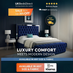 Mirage Royal – Mirrored Upholstered Soft Velvet Bed Frame | Luxury UK Design